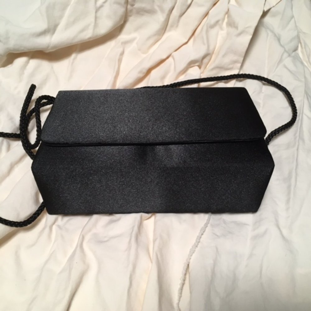 Sasha New York black satin evening bag, purse